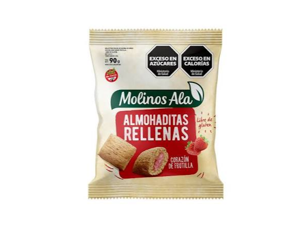 ALMOHADITAS RELLENAS (FRUTILLA // CACAO Y VAINILLA)(Molinos Ala)