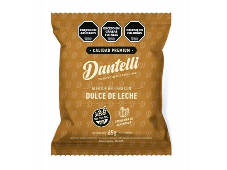 ALFAJOR RELLENO PASTA DE AVELLANAS/ALFAJOR CON HARINA DE ALMENDRA(Dantelli)