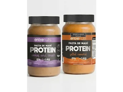 PASTA DE MANI PROTEIN (Salted Caramel / cookies and cream)(Entre Nuts)