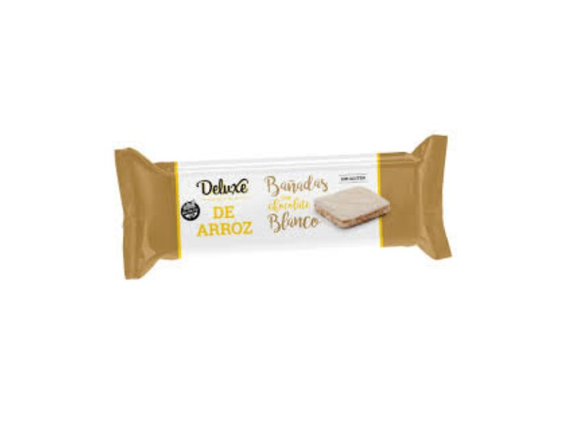 GALLETAS DE ARROZ BAÑADA EN CHOCO BLANCO(Deluxe)