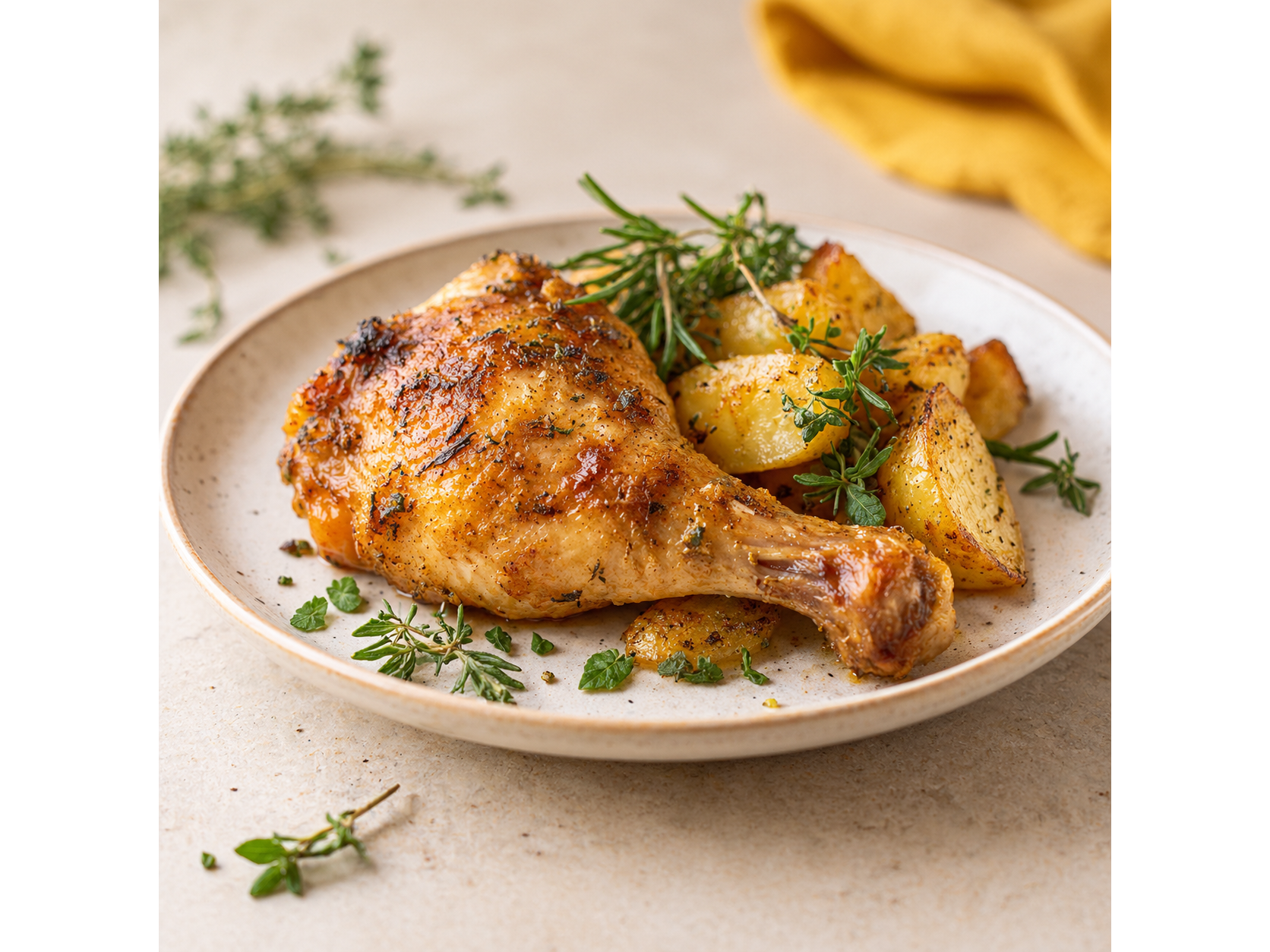 PATA MUSLO AL HORNO CON PAPAS