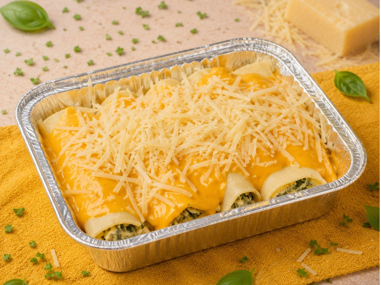 Canelones de pollo