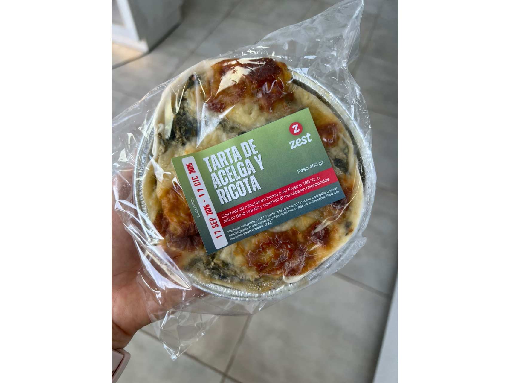 PROMO TARTA DE ACELGA (comen 4)