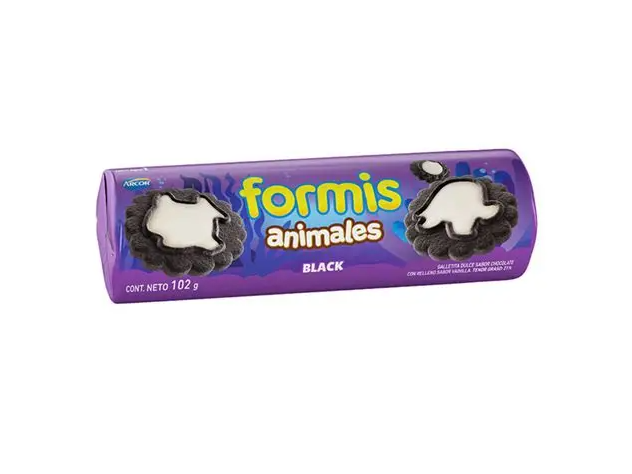GALLETITAS FORMIS ANIMALES BLACK X 102 GRS