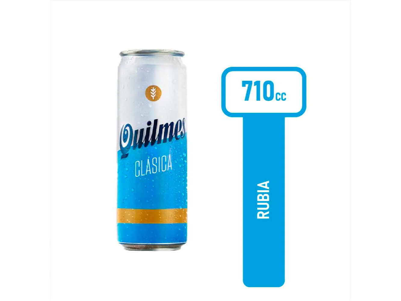 Cerveza Rubia Quilmes Laton 710 Cc