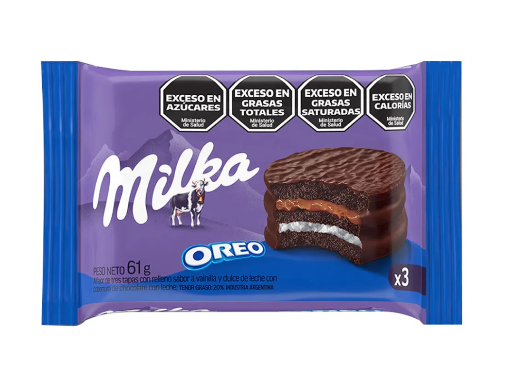 Alfajor milka oreo triple