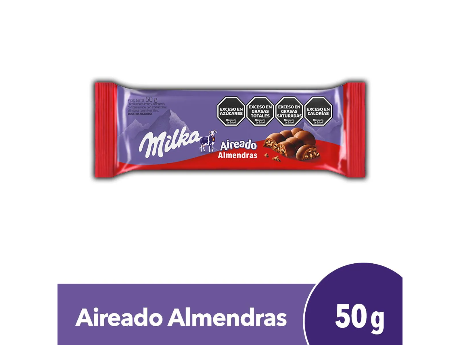 Chocolate con Almendras Milka Leger 50g