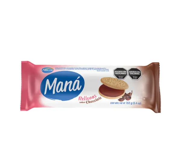 Galletas Rellenas Chocolate MANA 152gr