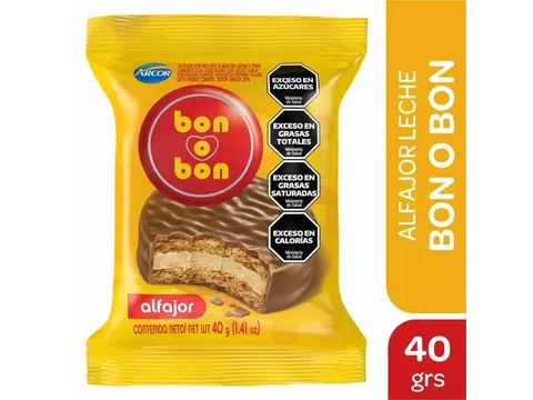 Alfajor Bon o Bon leche 40gr
