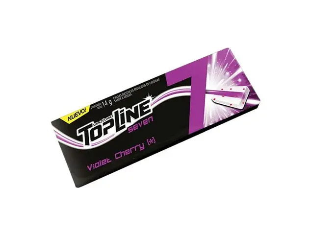 CHICLE TOPLINE 7 CHERRY 14G