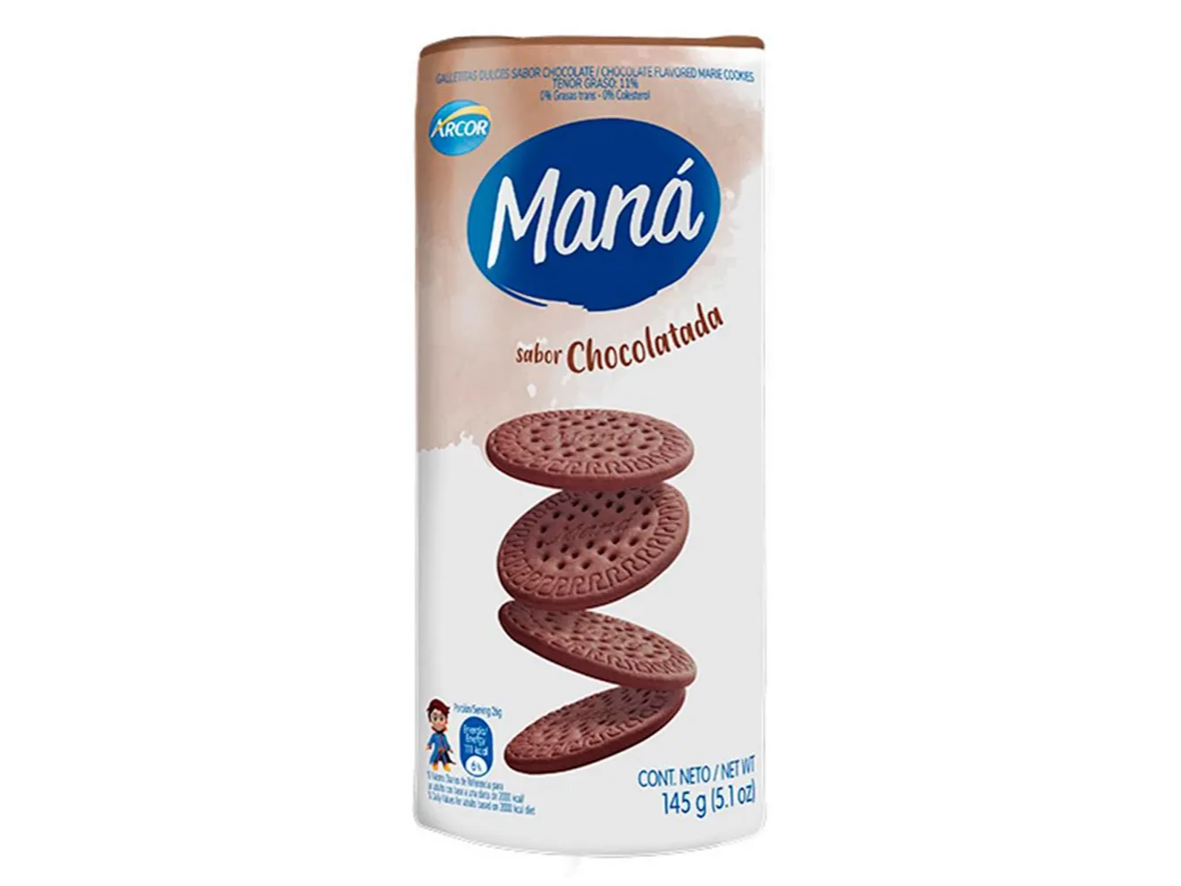 Galletitas Maná Sabor Chocolatada, 136 g