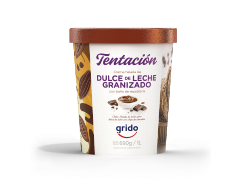 TENTACION Dulce de leche granizado