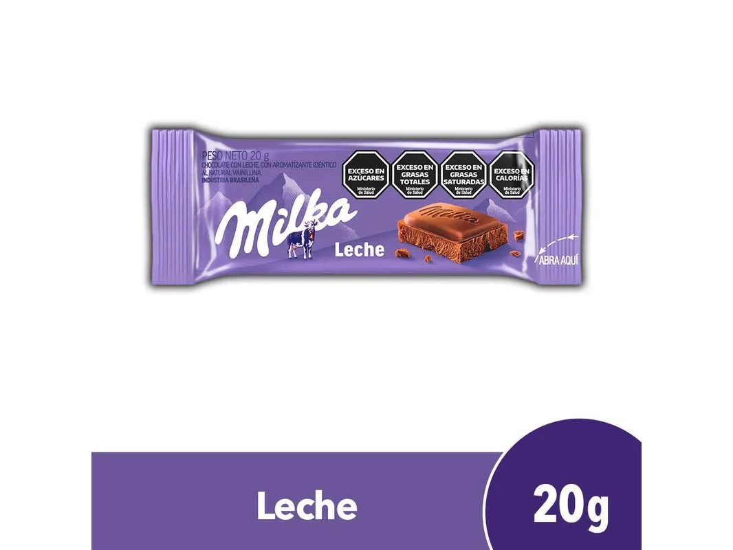chocolate milka leche 20g