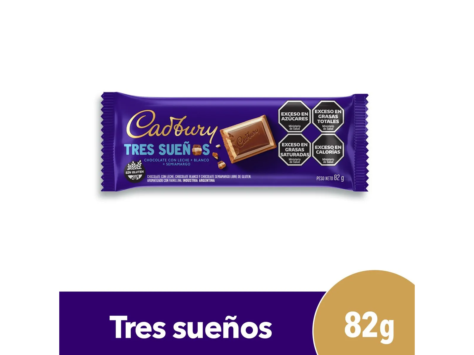 Chocolate Cadbury Tres Sueños 82g