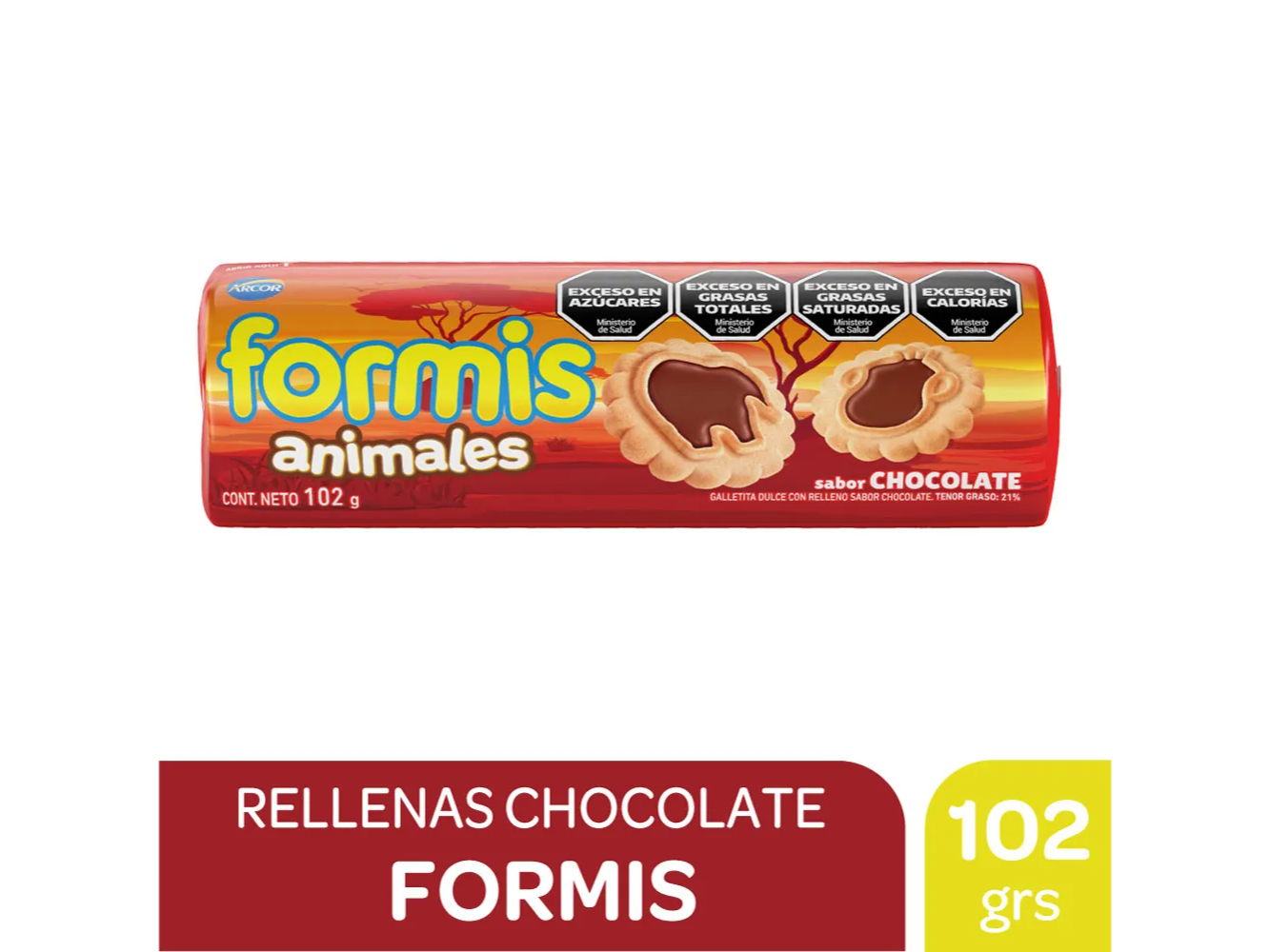 Galletitas Formis vainilla rellenas chocolate 102 g