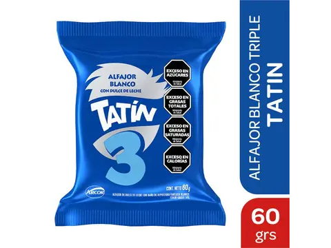 Alfajor tatin triple blanco 60g