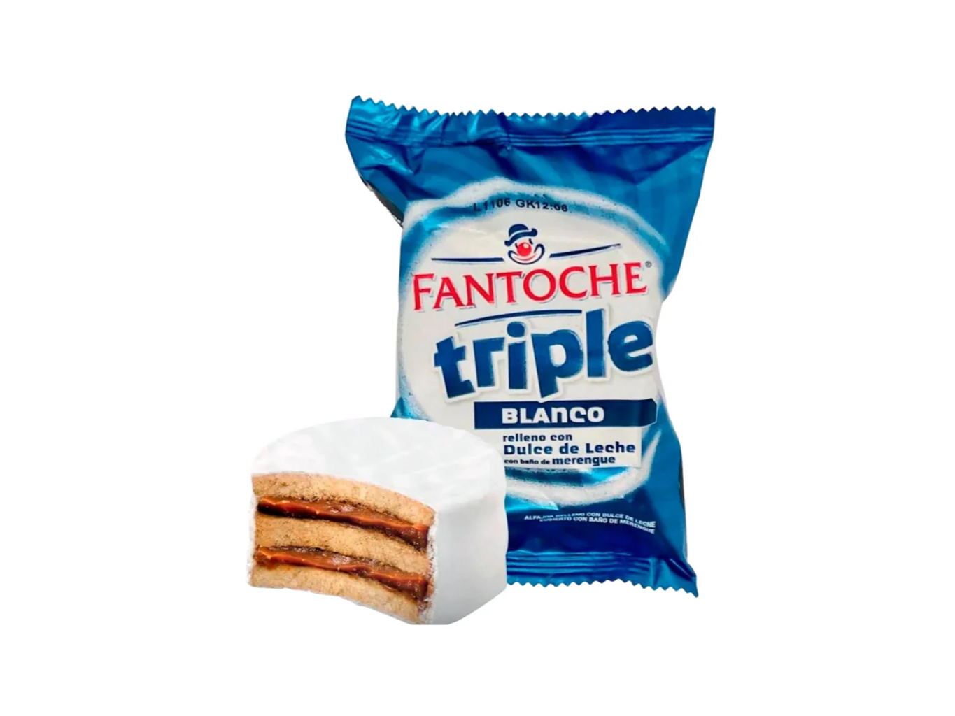Alfajor fantoche triple blanco 85G
