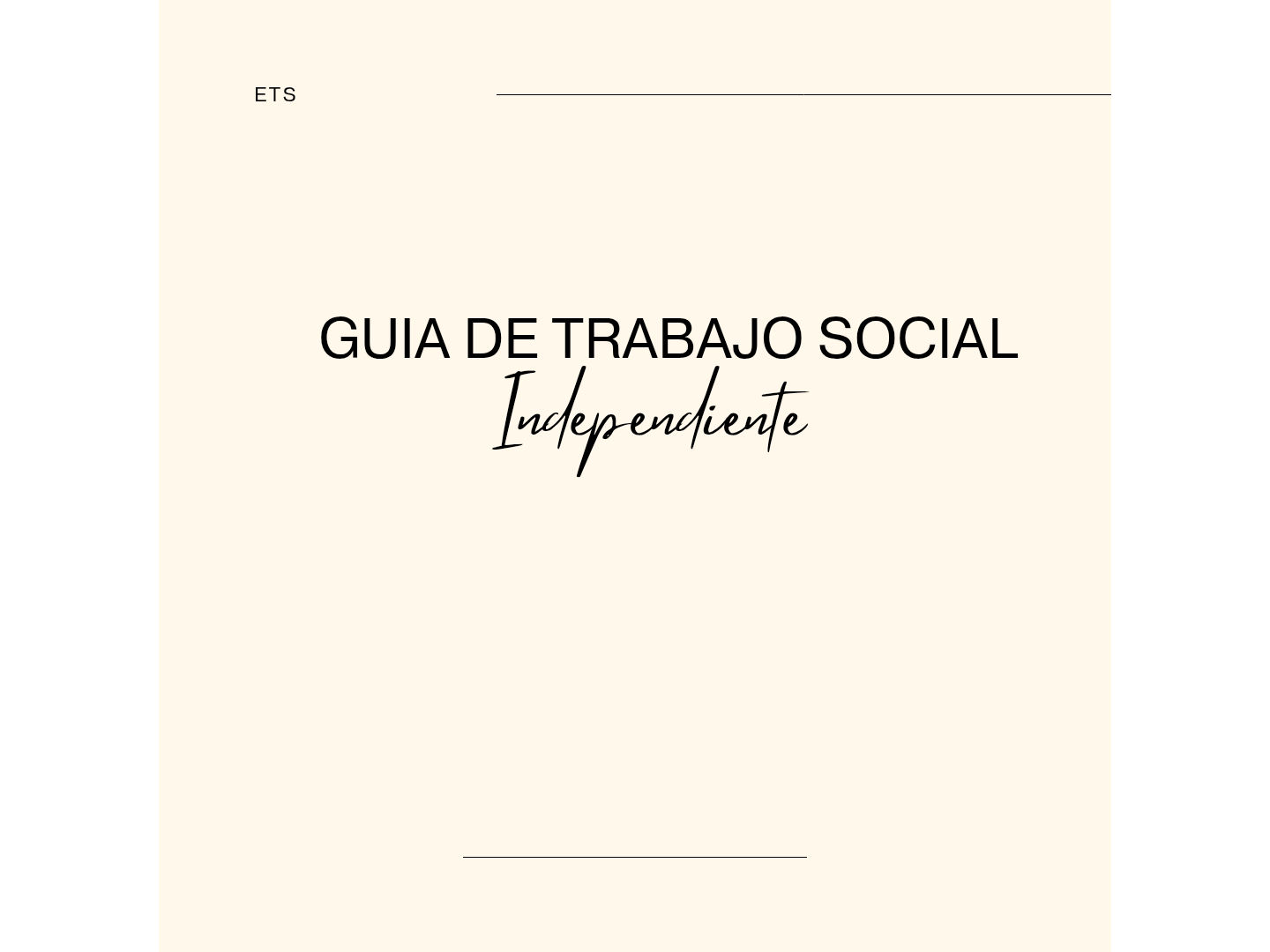 Guía práctica de Trabajo Social Independiente