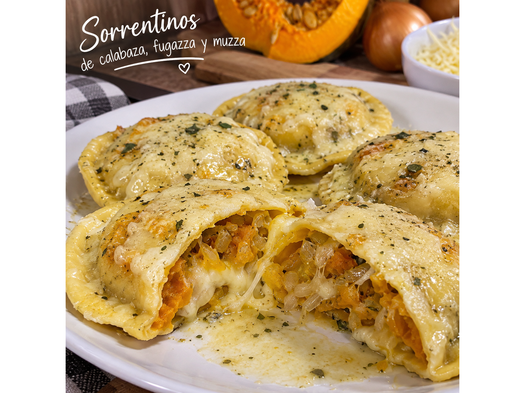 Sorrentino de calabaza y fugazza