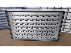 Expositor para 56 autos en MDF con tapa de acrílico