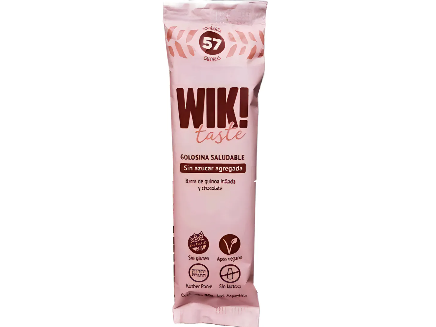 Barra de cereal Wik Taste sin TACC sabor quinoa/chocolate 57 Calorias (Copia)