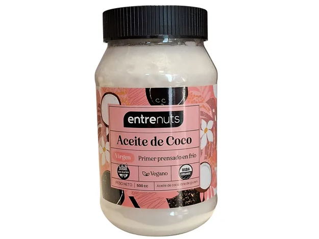 Aceite de Coco VIRGEN Entrenut 500gr- Primer Prensado en Frio-