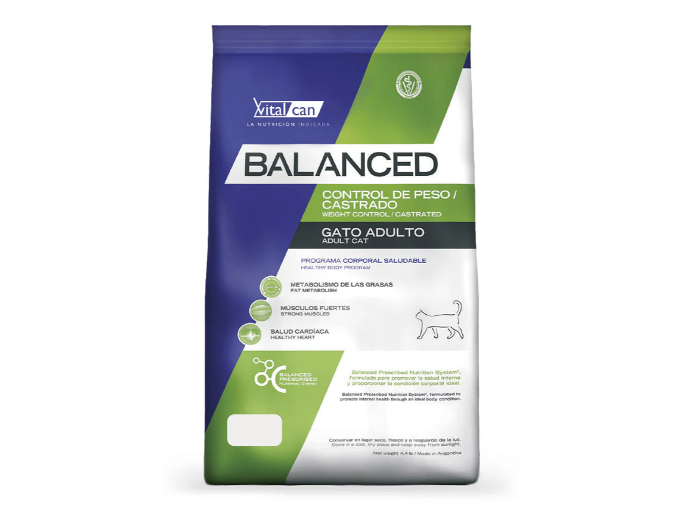 BALANCED GATO CONTROL DE PESO/CASTRADO X 7.5KG