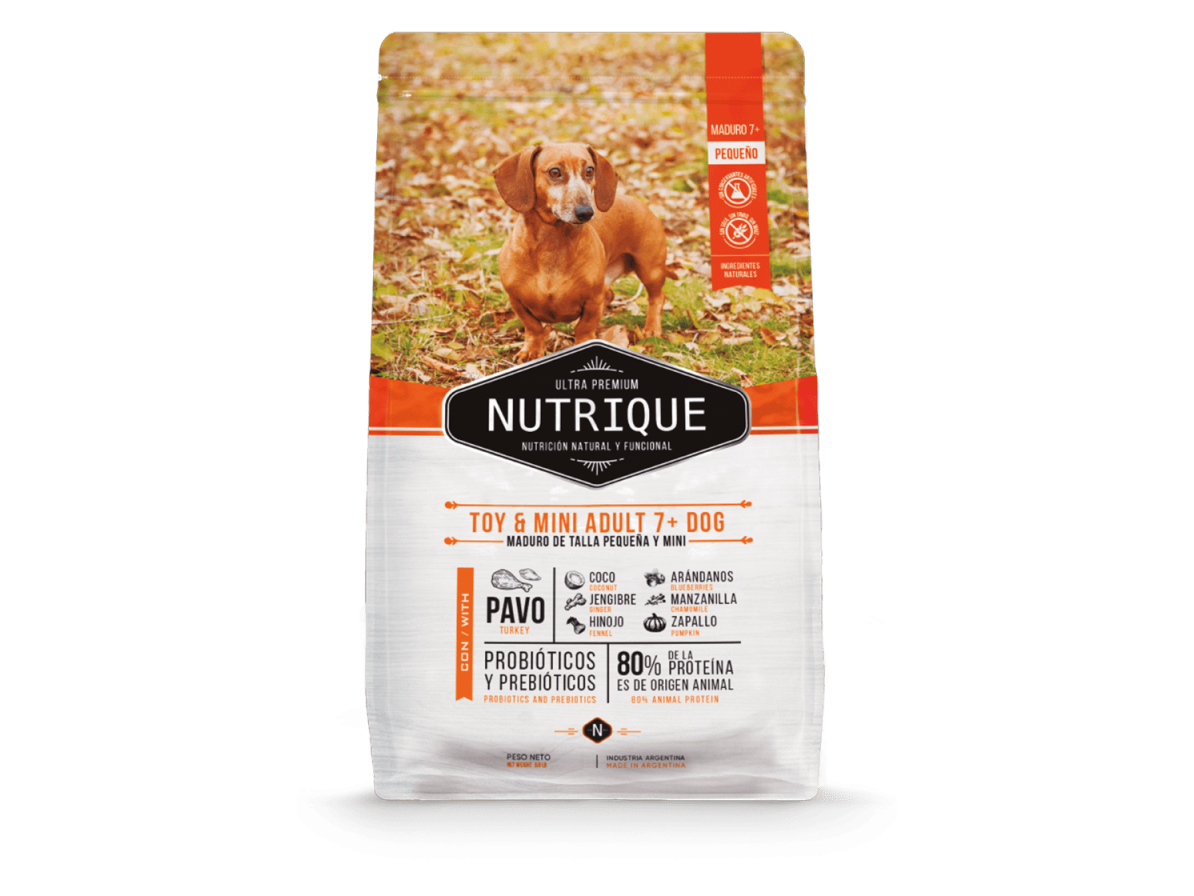 Nutrique Perro Toy & mini adult 7+ dog x 3kg