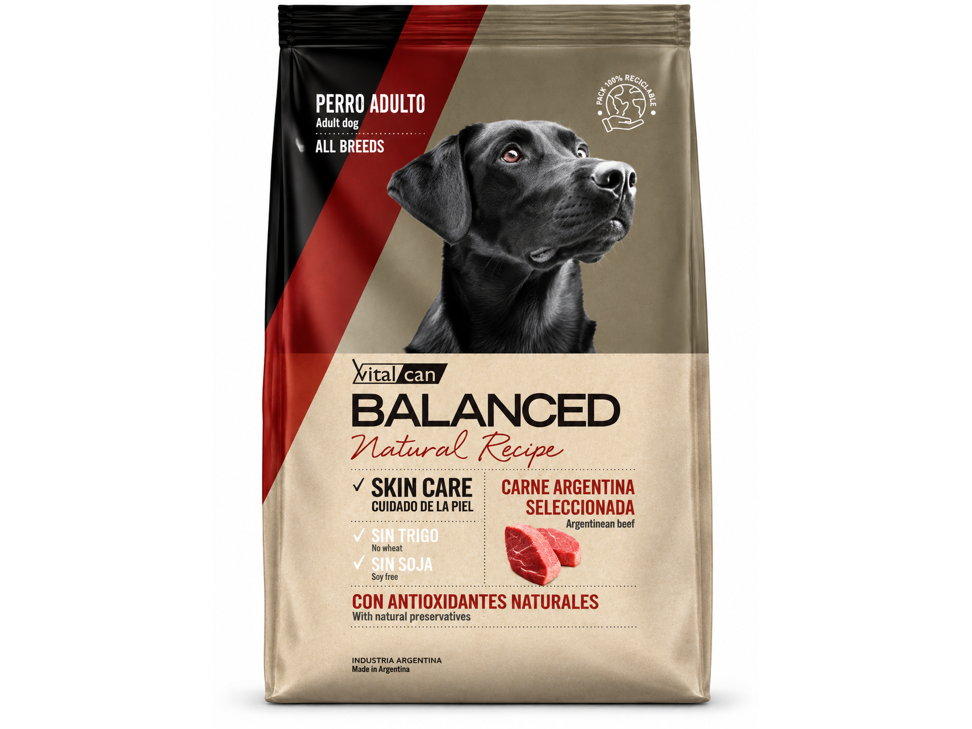 BALANCED NATURAL RECIPE PERRO ADULTO CARNE SELECCIONADA ARGENTINA