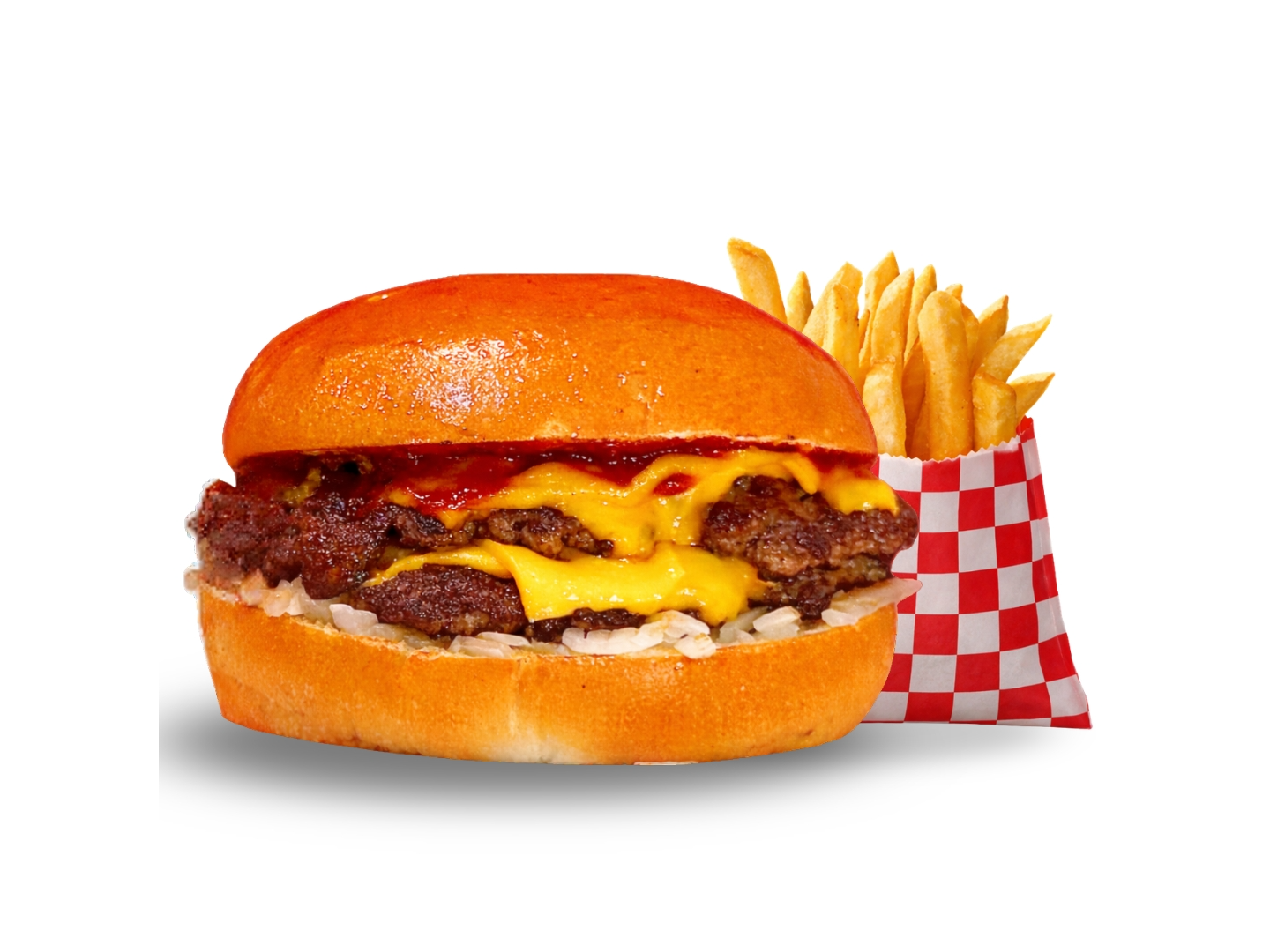 Cheese DOBLE con papas