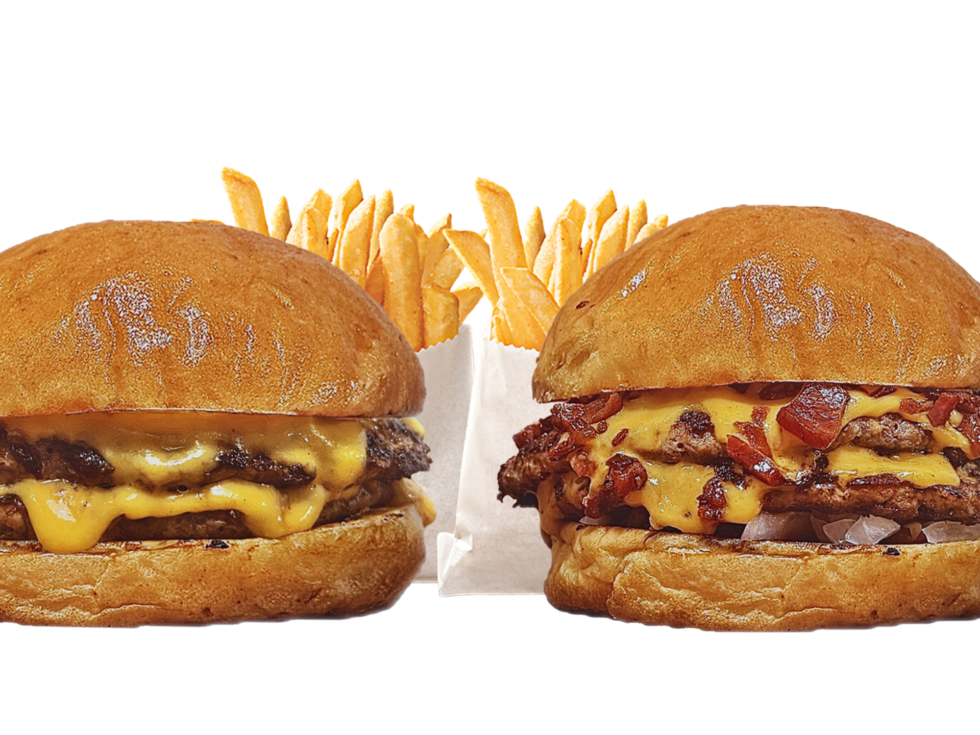 2 hamburguesas dobles con papas