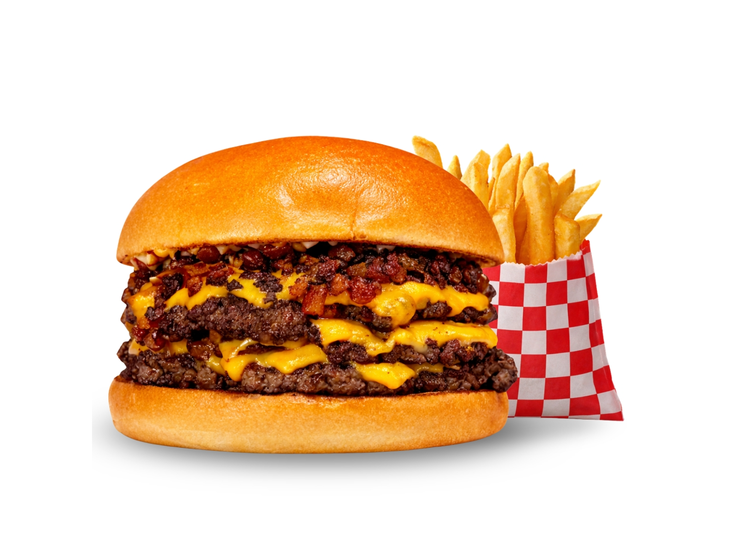 Americana TRIPLE con papas