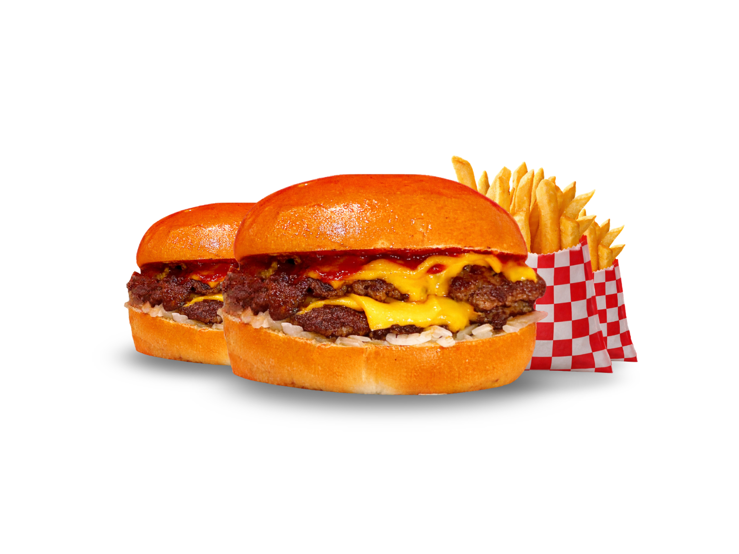 2 Cheese dobles con papas