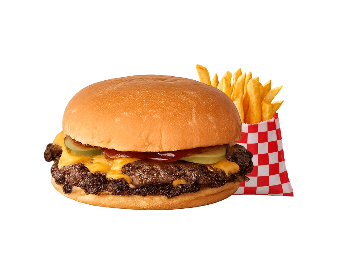Pickle cheese DOBLE con papas
