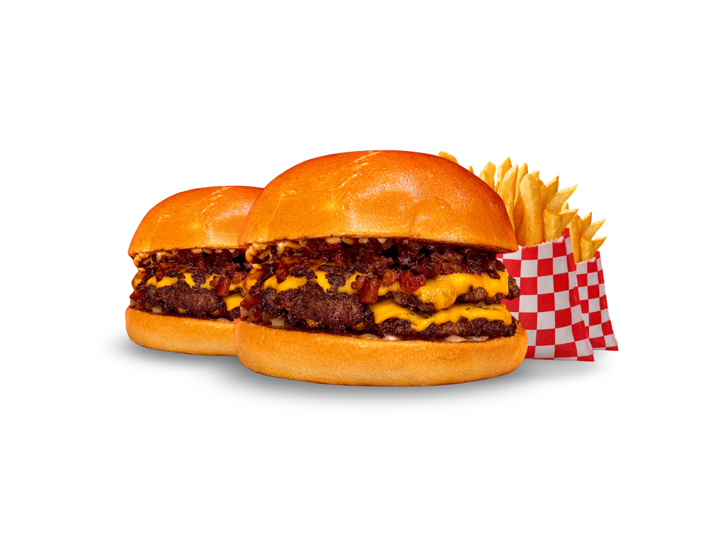2 Hamburguesas dobles con papas