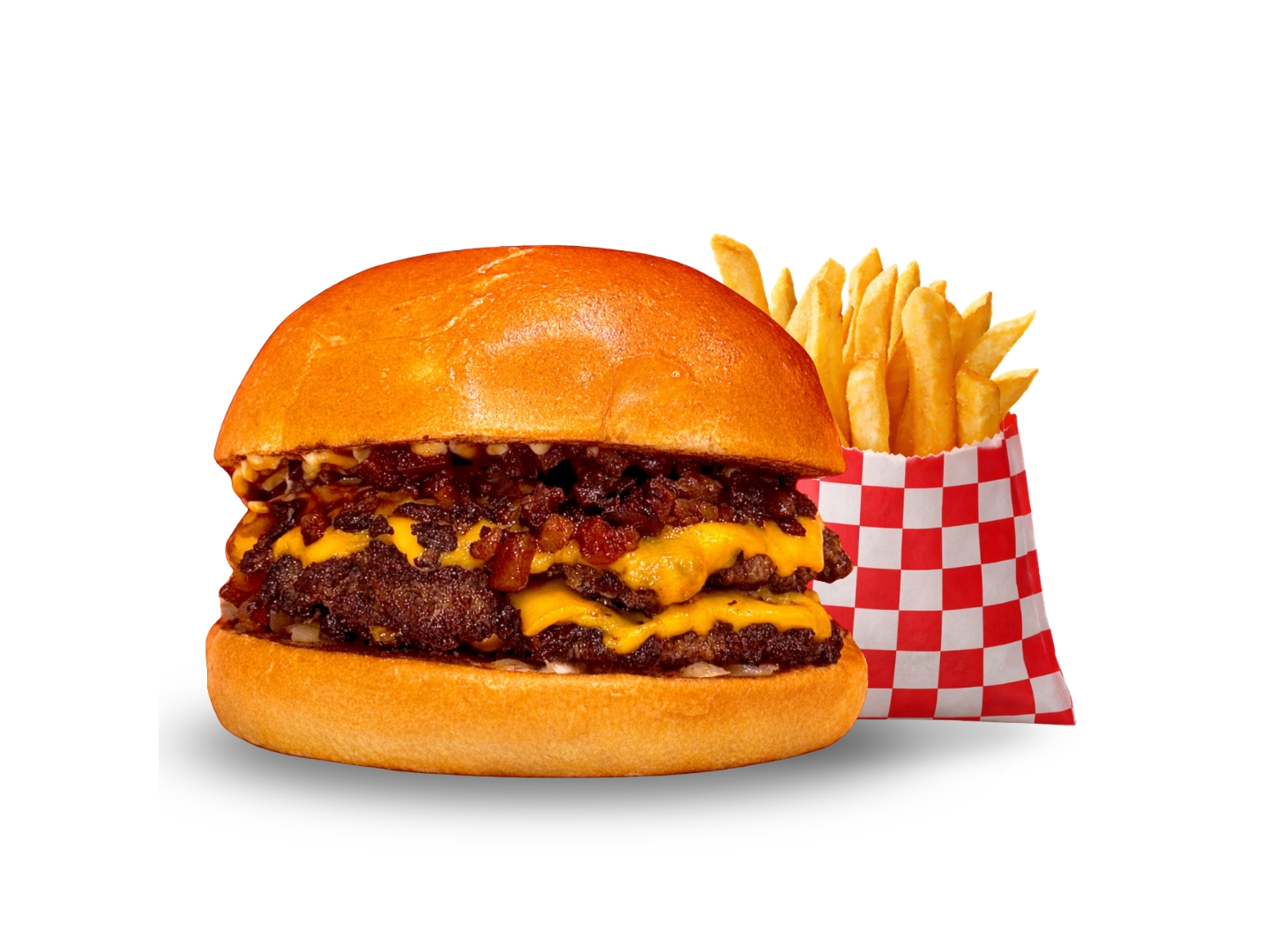 Americana DOBLE con papas de YankFud - Independencia 1181 -Nva Cba