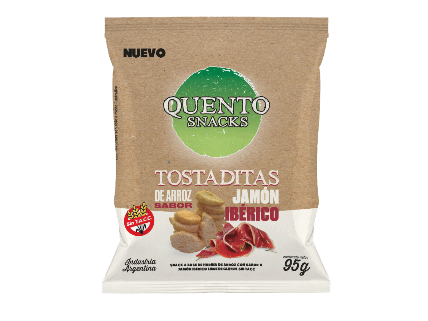 QUENTO TOSTADITAS DE ARROZ JAMÓN IBÉRICO 95GR