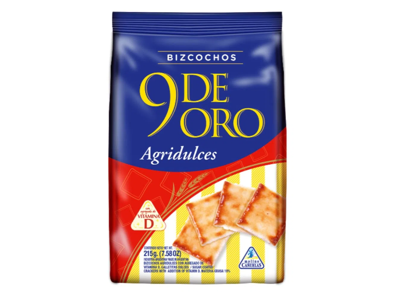 9 DE ORO BIZCOCHOS AGRIDULCES 215GR