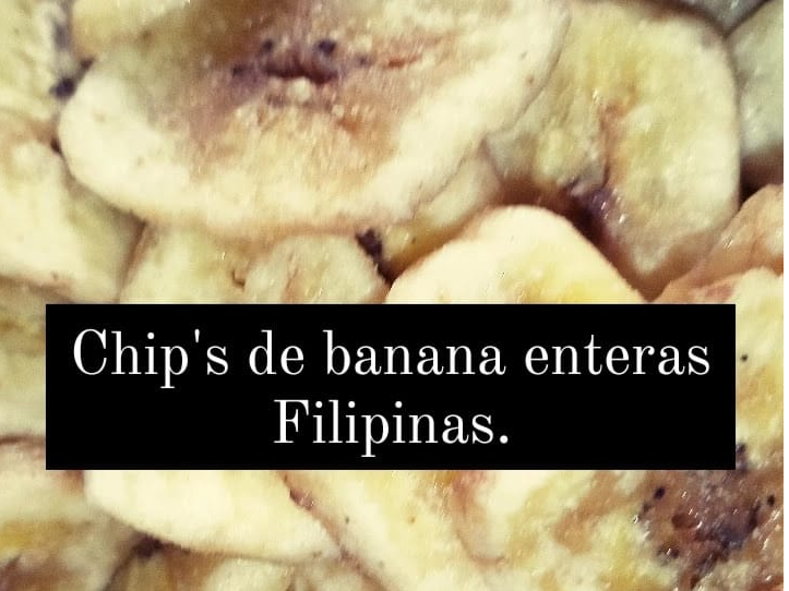 Bananita disecadas en Chips enteros
