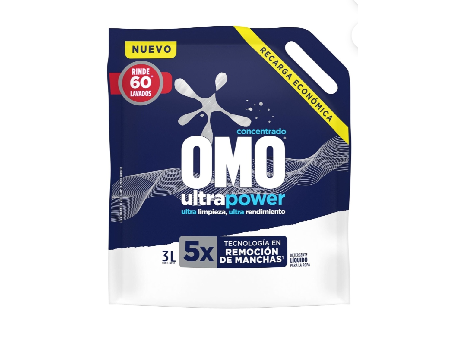 OMO 3Lt Doypack Rinde 60 lavados