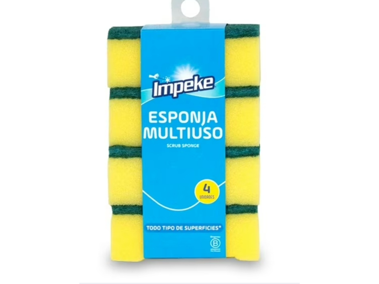 Esponja Multiuso Impeke 4 unidades