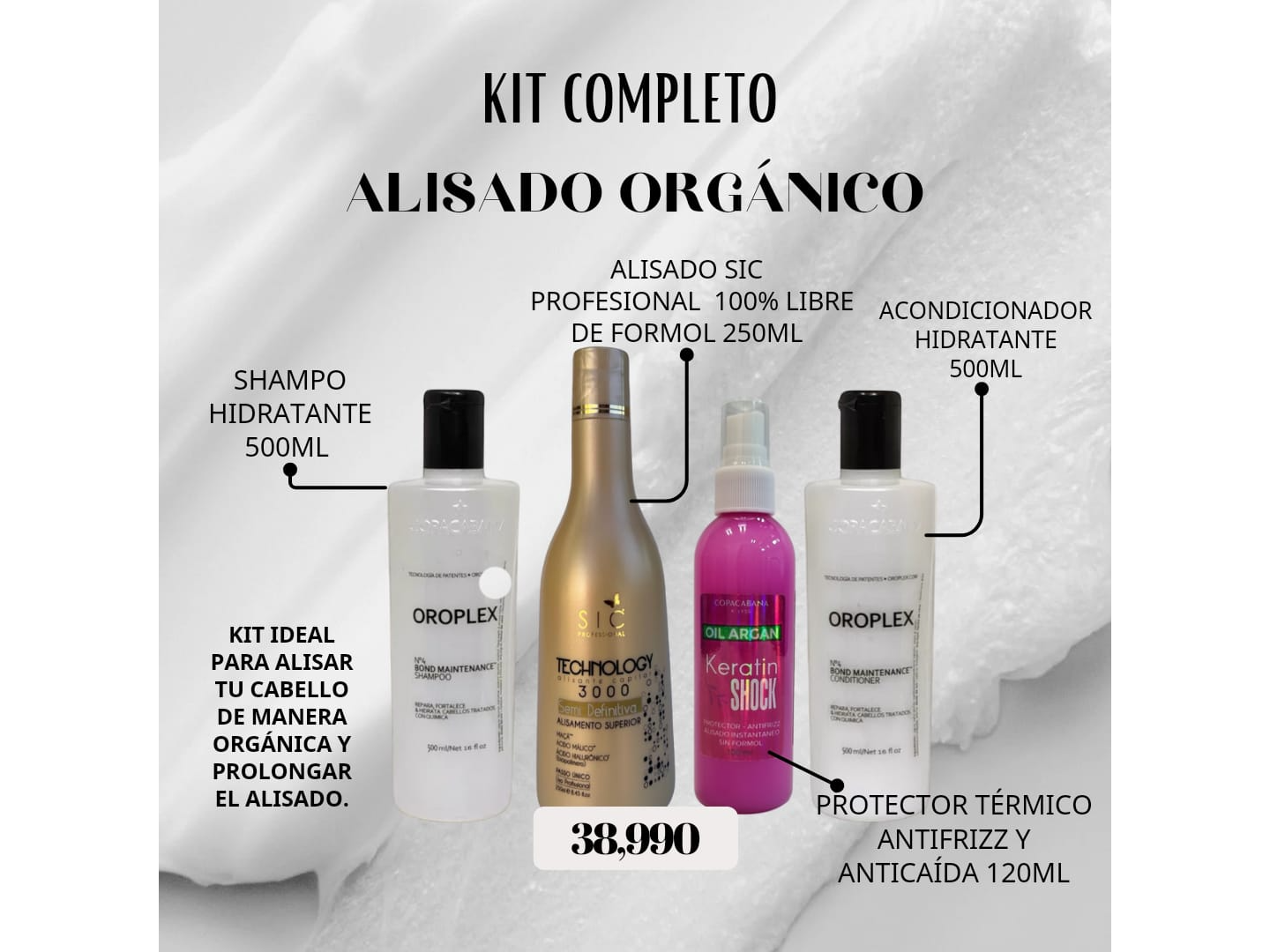 KIT ALISADO ORGANICO SIC PROFESIONAL