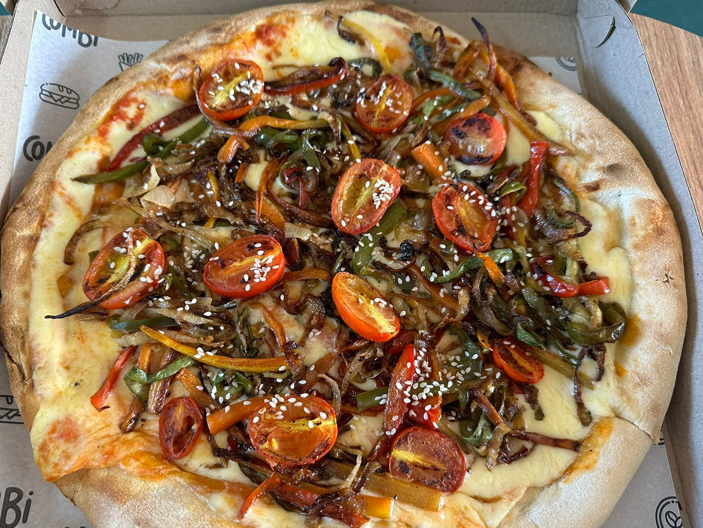 Pizza de vegetales a la plancha