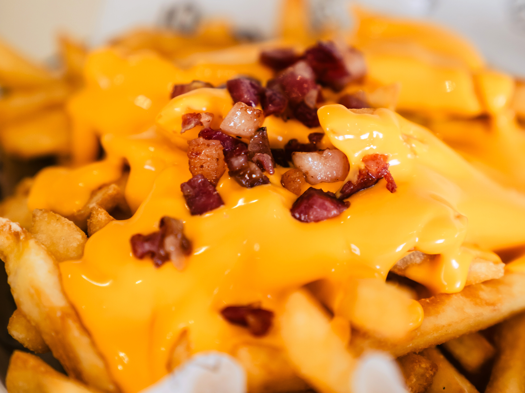 Papas mccain  extra crocantes con cheddar y chips de bacon 🥓