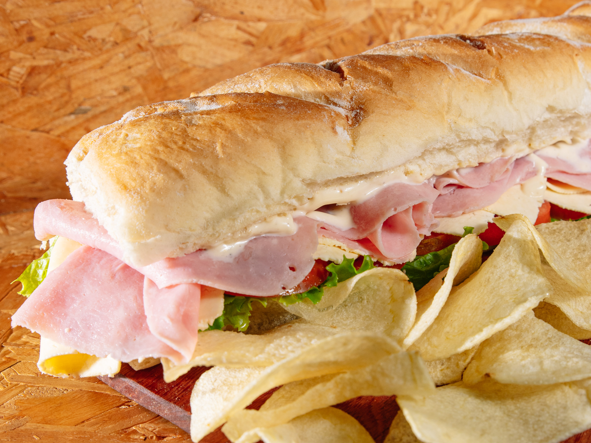 BAGUETTE JAMON Y QUESO