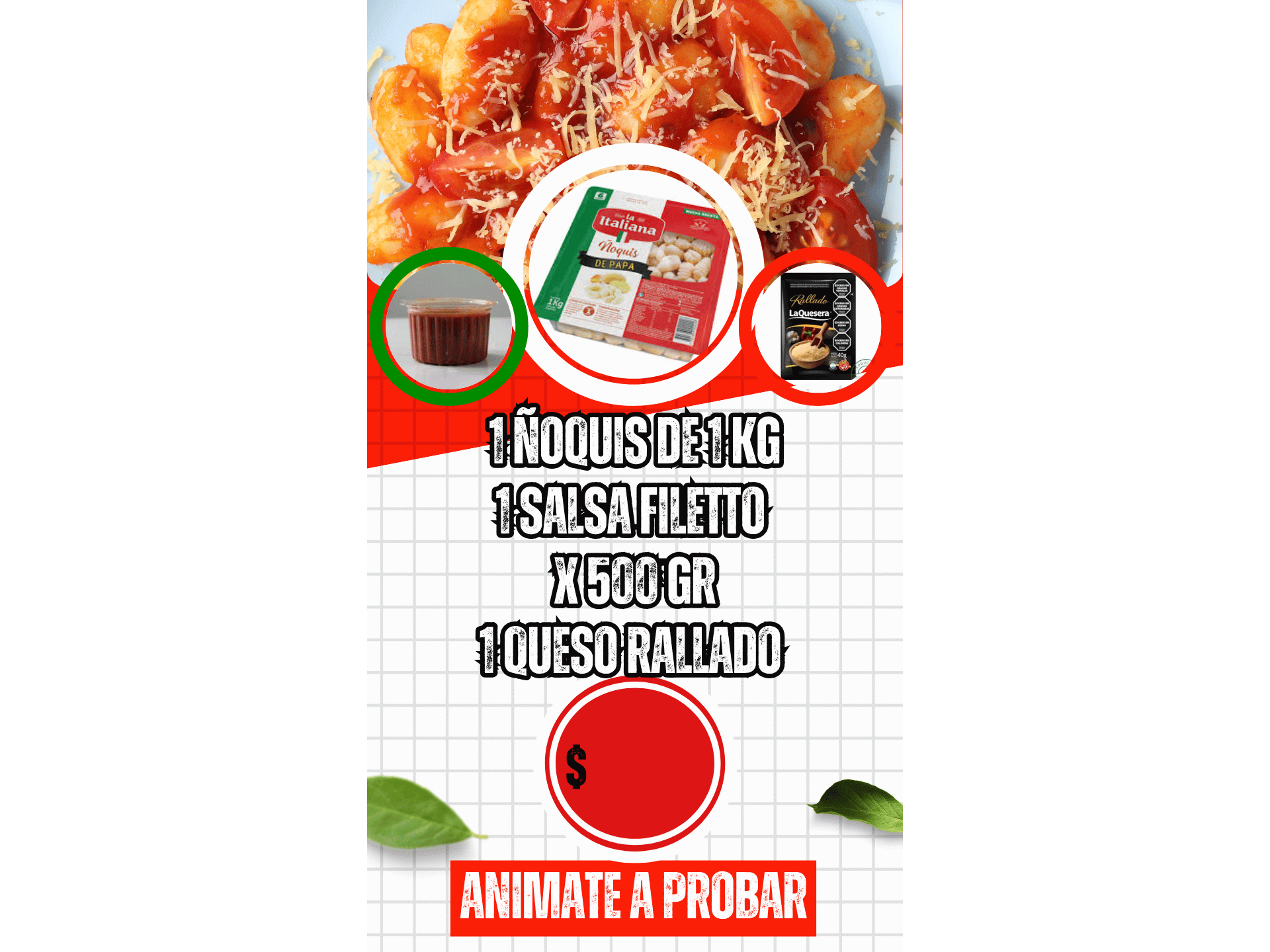 COMBO ÑOQUIS  X 1 KG