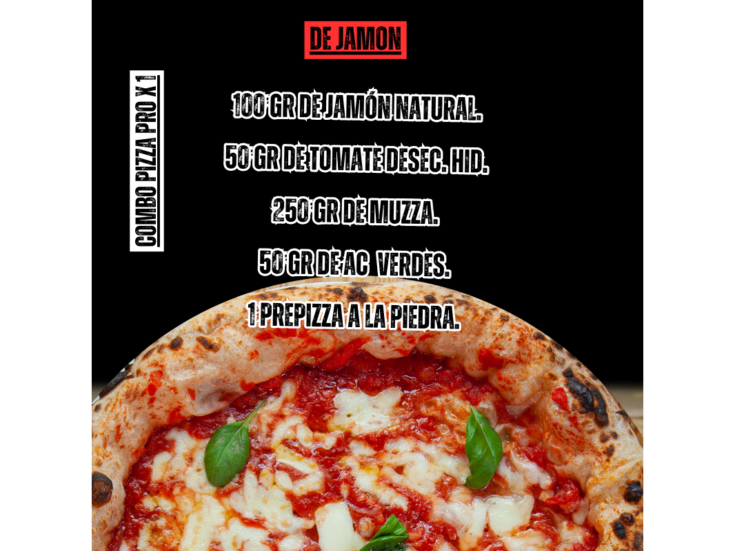 COMBO PIZZA PRO 4 DE JAMON