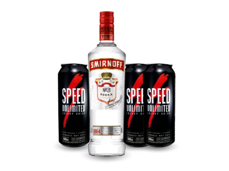 Smirnoff comun 710ml + 3 speed 250ml