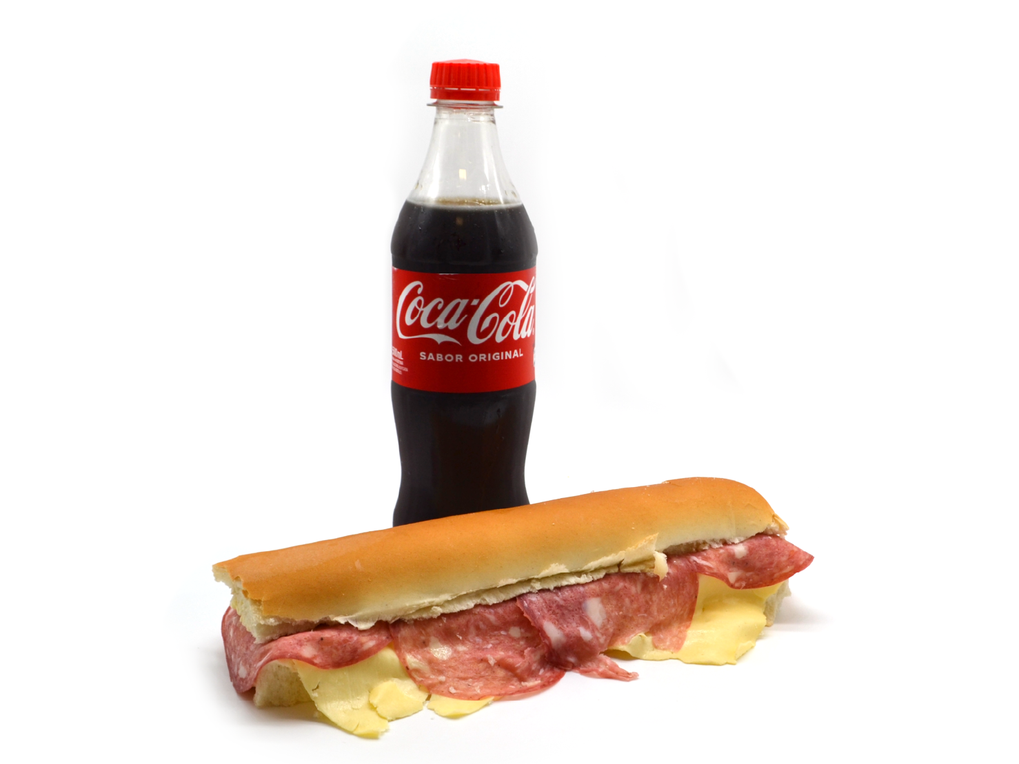 Pebete De Salame + 1 Coca 500ml