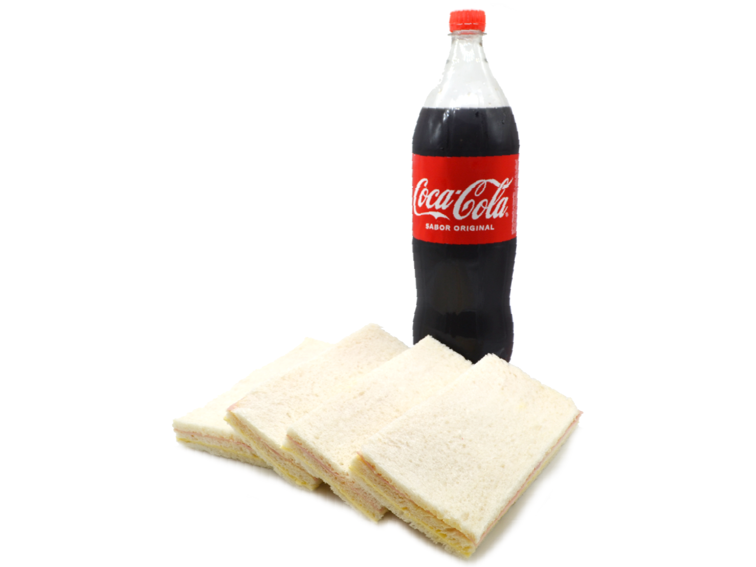 4 Miga De Jamon Y Queso + 1 Coca Cola 1.5lts